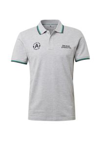 Tom Tailor, Herren Poloshirt, Graumeliert / Smaragd / Schwarz