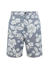 GAP, Herren Hosen 'V-10 IN STRETCH CHAMBRAY LIVED IN SHORT', Blau / Wei&szlig;