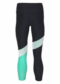 Nike, Damen Funktionstights 'POWER CROP TIPOLY', Petrol / Schwarz