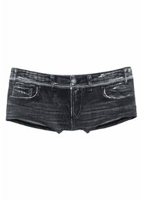 Kangaroos, Damen Badehotpants, Anthrazit / Schwarz