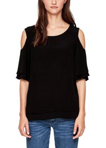 s.Oliver RED LABEL, Damen Volantbluse, Schwarz