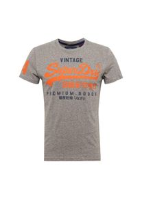 Superdry, Herren Shirt 'PREMIUM GOODS DUO LITE TEE', Grau / Orange