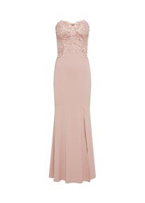 Lipsy, Damen Kleid 'NUDE WAXED LACE', Altrosa