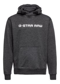 G-Star Raw, Herren Kapuzenpullover 'Loaq hooded sw l/s', Graumeliert / Wei&szlig;