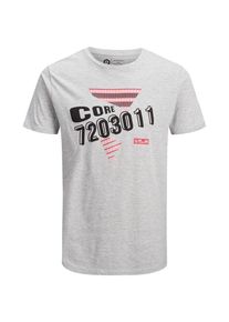 Jack & Jones JACK & JONES, Herren T-Shirt, Graumeliert / Cranberry / Schwarz