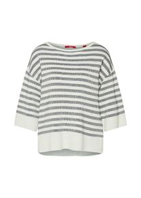 s.Oliver RED LABEL, Damen Pullover, Dunkelblau / Weiß