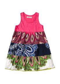 Desigual, Mädchen Jerseykleid 'Patchwork', Mischfarben / Pink