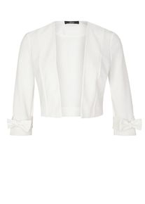 s.Oliver BLACK LABEL, Damen Bolero mit Schleifen-Details, Weiß