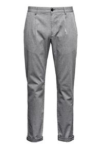 Q/S Designed By, Herren Strukturierte Chino 'Rick Slim', Graumeliert