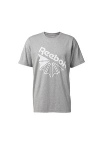 Reebok CLASSIC, Herren Tee 'Graphic', Graumeliert / Wei&szlig;