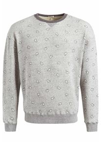 Khujo, Herren Sweatshirt 'Nekfe Aop', Grau
