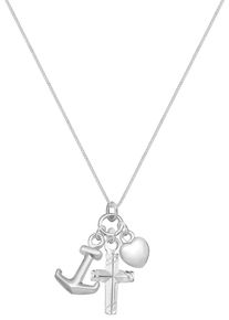 Elli, Damen Halskette' Anker, Herz, Kreuz, Multipendants', Silber