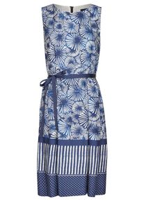 Daniel Hechter, Damen Kleid, Saphir / Weiß