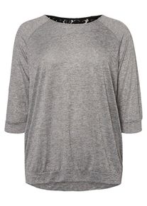 JUNAROSE, Damen Bluse, Graumeliert / Schwarz