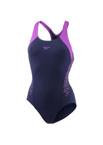 Speedo, Damen 'Boom Splice' Schwimmanzug, Navy / Lila