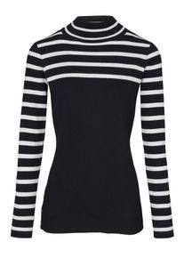 Heine, Damen Pullover, Dunkelblau / Offwhite
