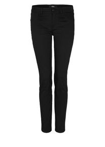 s.Oliver BLACK LABEL, Damen Sienna Slim Low: Satinhose, Schwarz