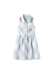 Tom Joule, Mädchen Kleid 'GABRIELLE', Rauchblau / Hellblau / Weiß