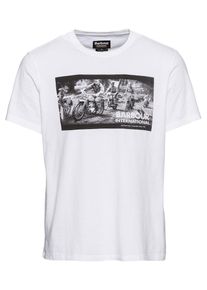 Barbour International, Herren T-Shirt 'Archive Tee', Schwarz / Wei&szlig;