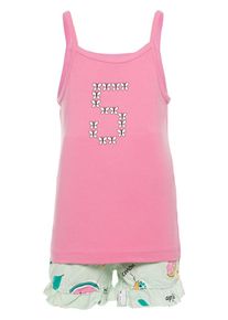 name it, M&auml;dchen Top-Shorts Set, Hellgr&uuml;n / Pink