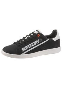 Superdry, Herren Sneaker 'Sleek Tennis Trainer', Schwarz / Weiß
