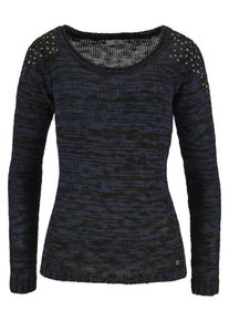 AJC, Damen Strickpullover, Blau / Schwarz