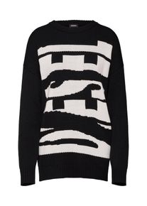 Diesel, Damen Pullover 'K-LOGOX-A PULLOVER', Schwarz / Weiß