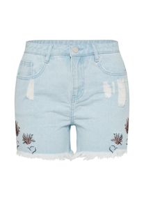 Vila, Damen Shorts, Hellblau / Mischfarben