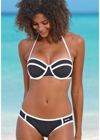 Bench, Damen Balconette-Bikini, Schwarz / Weiß