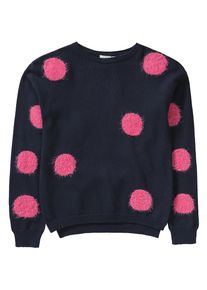 name it, M&auml;dchen Strickpullover 'NKFOLATTI', Dunkelblau / Pink