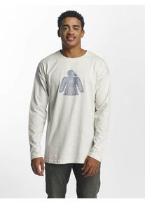Just Rhyse, Herren Langarmshirt Angoon mit Brustprint, Weiß