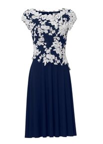 Heine, Damen Kleid, Nachtblau / Offwhite