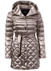 Heine, Damen Steppjacke mit Kapuze, Taupe