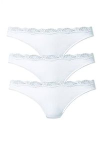 Lascana, Damen String (3 Stck.), Weiß