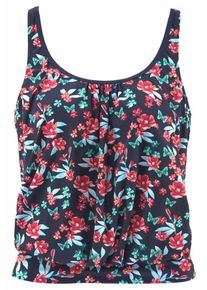 Lascana, Damen Tankini-Top, Navy / Hellblau / Dunkelrot