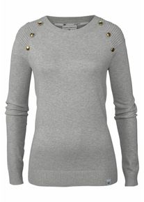 Tom Tailor Polo Team, Damen Rundhalspullover, Graumeliert