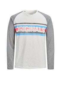 Jack & Jones JACK & JONES, Herren Shirt, Basaltgrau / Wei&szlig;meliert