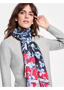 Gerry Weber, Damen Schal, Nachtblau / Himmelblau / Rot / Weiß