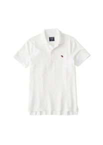 Abercrombie & Fitch Abercrombie & Fitch, Herren Poloshirt 'STRETCH POLO CORE NEUTRALS 3CC', Weiß