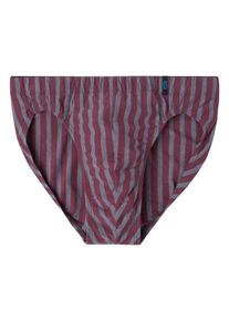 Schiesser, Herren Slip, Graumeliert / Rotmeliert