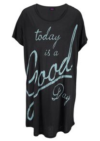 Buffalo, Damen Nachthemd, Hellblau / Schwarz