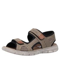 Rieker, Herren Sandalen, Hellbraun / Bronze / Schwarz