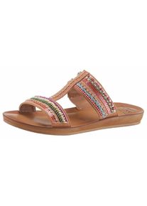 Arizona, Damen Pantolette, Cognac / Mischfarben
