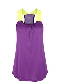 S.Oliver Active, Damen Sporttop, Gelb / Dunkellila