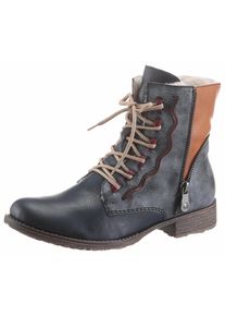 Rieker, Damen Winterstiefelette, Marine / Cognac
