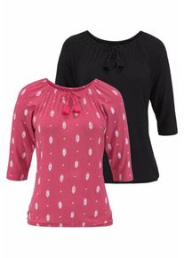 Vivance, Damen Shirts, Beere / Schwarz