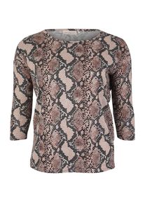 Only Carmakoma, Damen Shirt 'ALBA', Beige / Braun