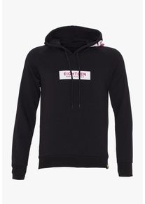 PLUS EIGHTEEN, Herren Kapuzenpullover, Dunkelpink / Schwarz / Offwhite