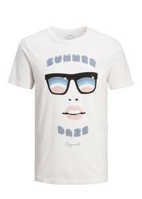 Jack & Jones JACK & JONES, Herren Print T-Shirt, Weiß