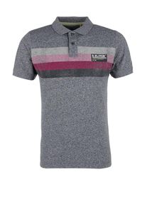 s.Oliver RED LABEL, Herren Poloshirt, Graumeliert / Beere / Pink